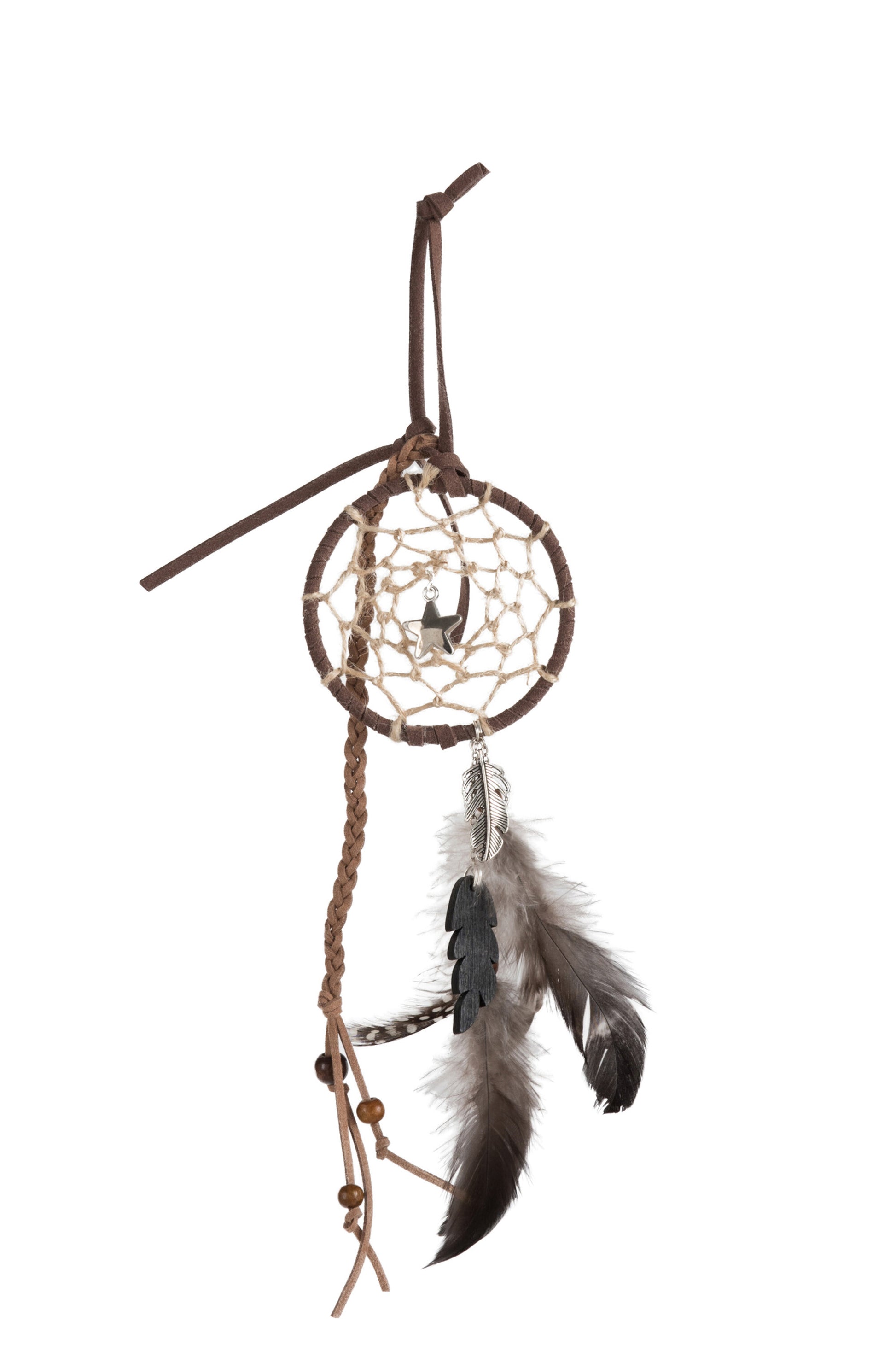 DREAMCATCHER BOHO FEATHERS BROWN SMALL