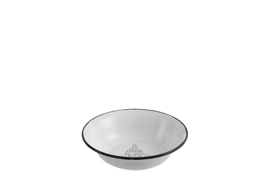 TRAY XMAS METAL WHITE/BLACK