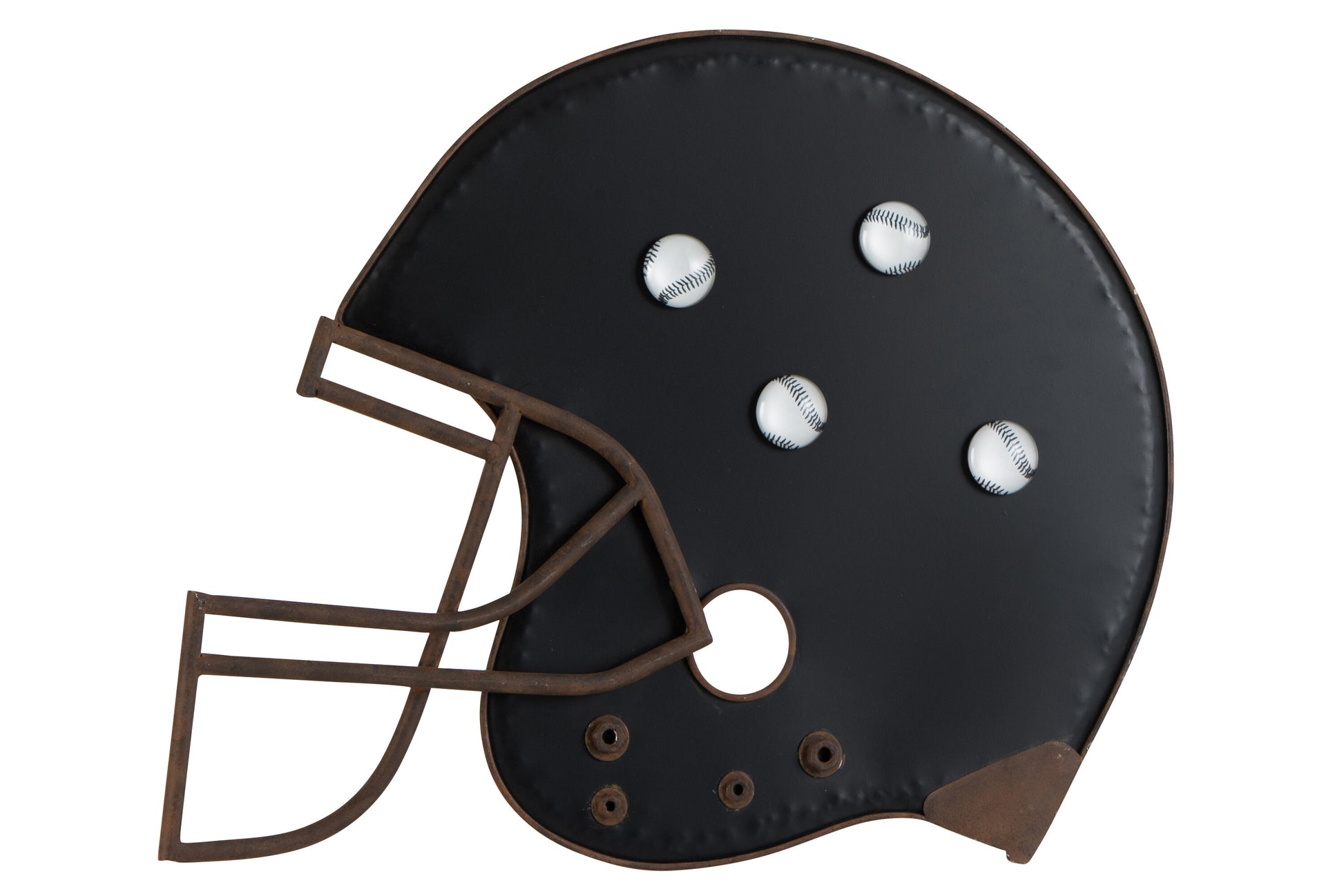 CHALKBOARD BASEBALL HELMET METAL BLACK/BROWN