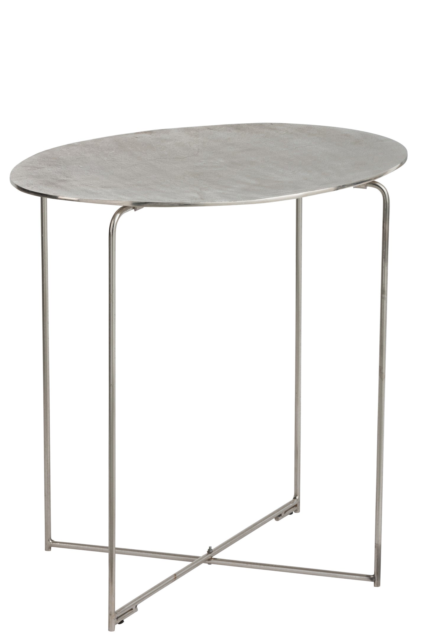 SIDE TABLE MET ANTIQUE SILVER LARGE