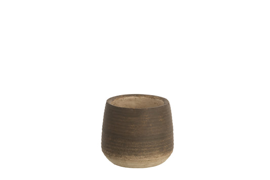 FLOWER POT BORDER TERRACOTTA BROWN SMALL