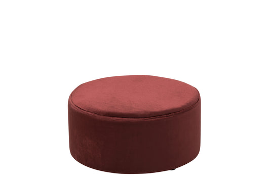 PUFF ROUND VELVET BORDEAUX