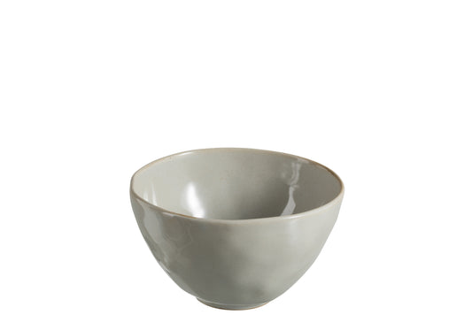 BOWL HIGH CERAMIC GREY MEDIUM