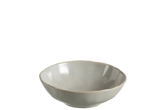 BOWL LOW CERAMIC GREY SMALL