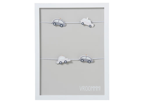 PHOTO FRAME WITH 4 CLIPS 4 AUTO WOOD GREY