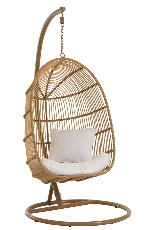 HANGING CHAIR OVAL STEEL NATURAL