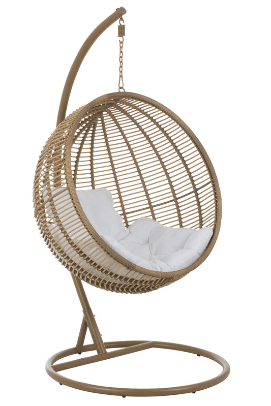 HANGING CHAIR ROUND STEEL NATURAL