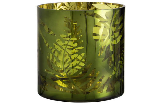 HURRICANE LEAF GLASS DARK GREEN