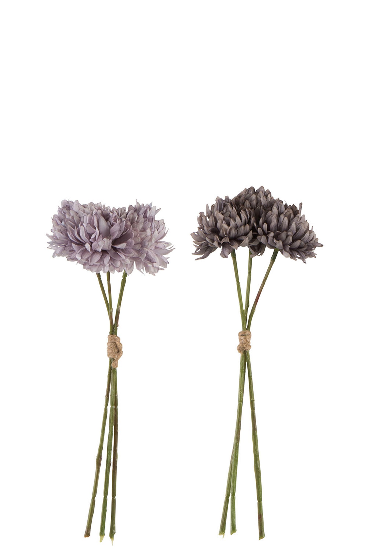 BOUQUET CHRYSANTHS MINI PLASTIC LIGHT/DARK PURPLE ASSORTMENT OF 2