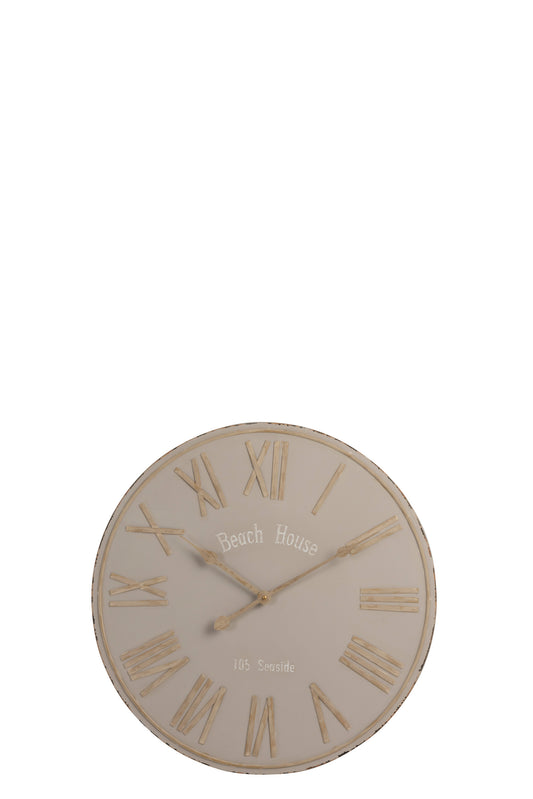 CLOCK BEACH HOUSE METAL BEIGE SMALL