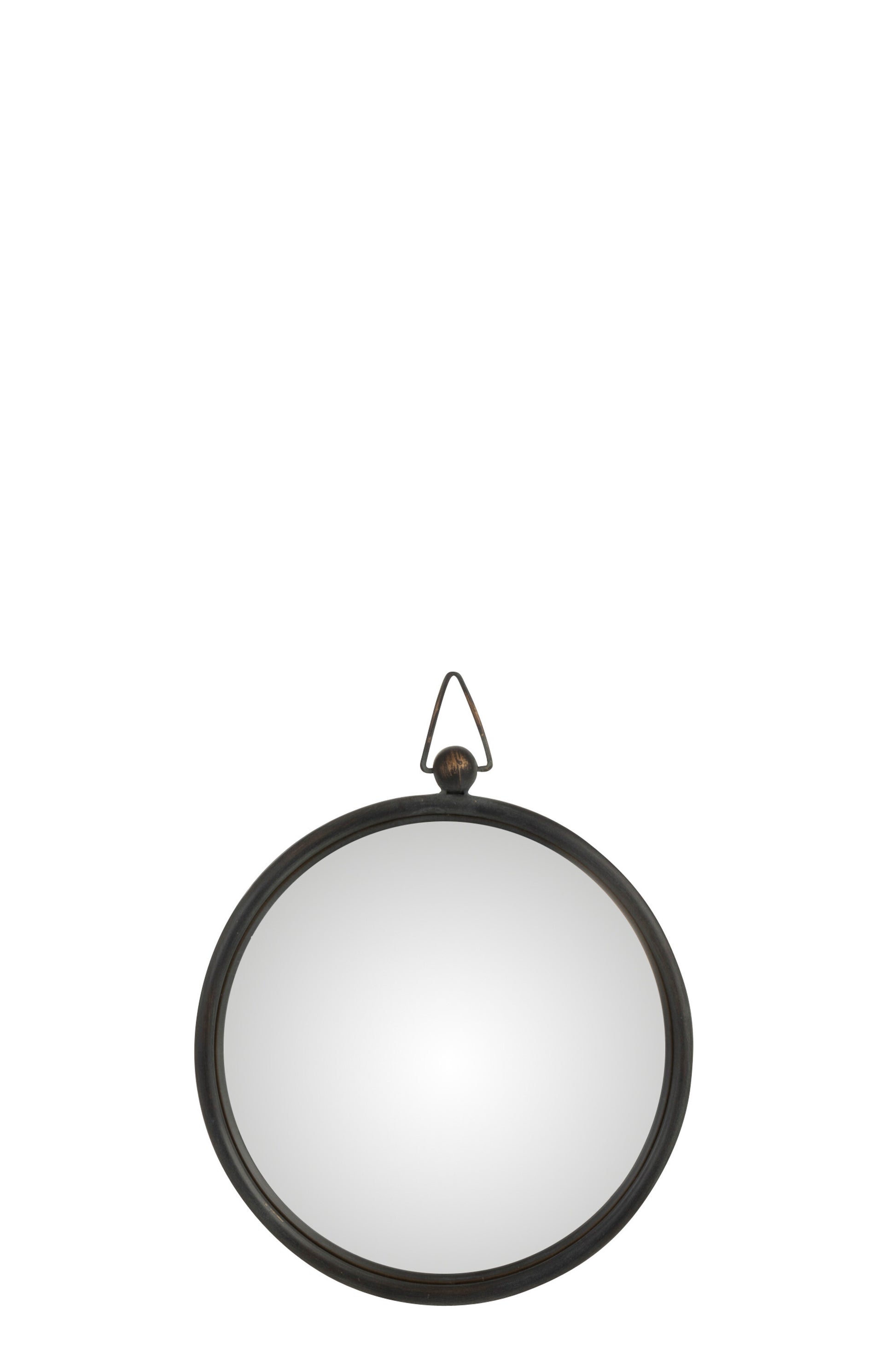 MIRROR CURVED METAL BLACK SMALL