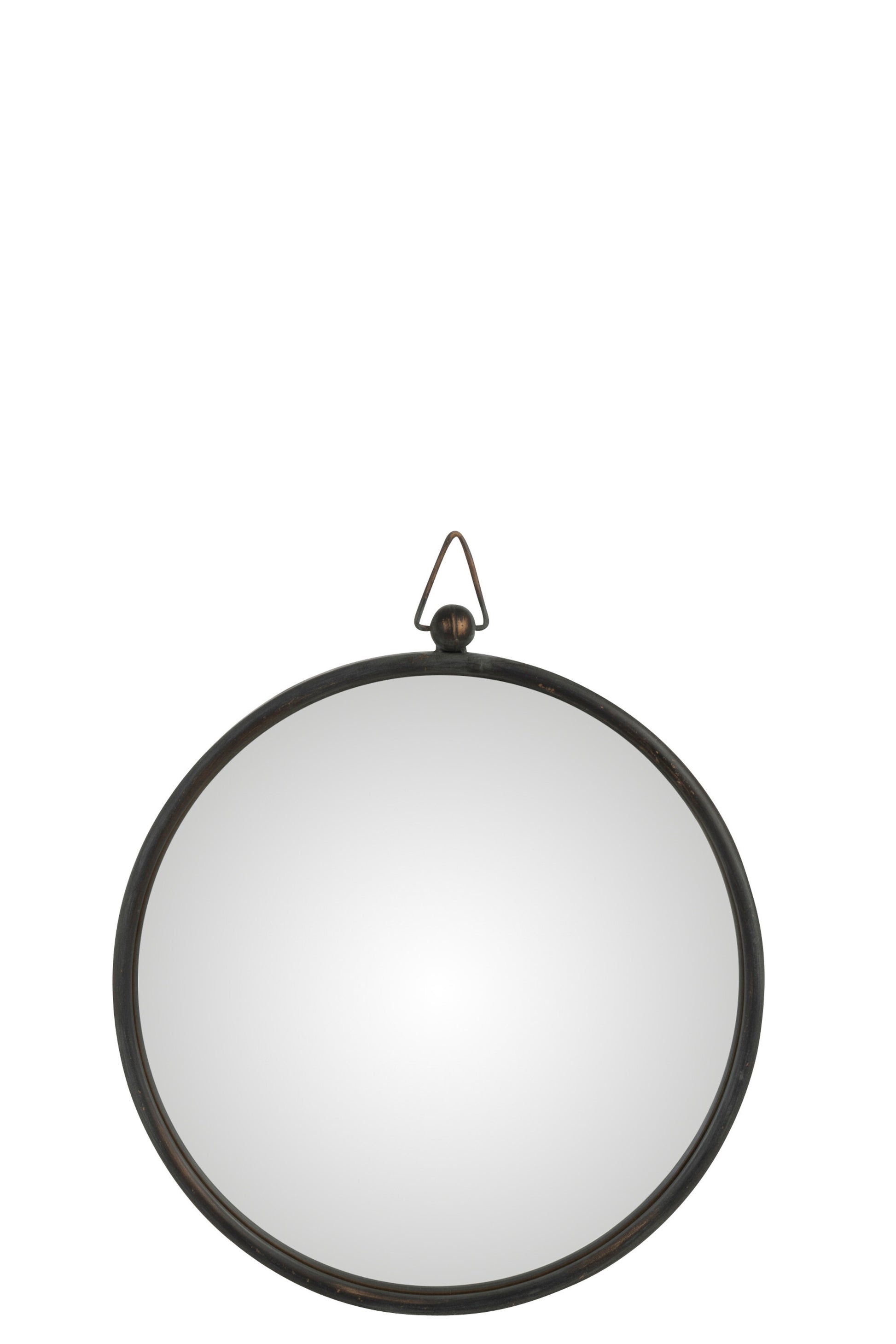 MIRROR CURVED METAL BLACK MEDIUM