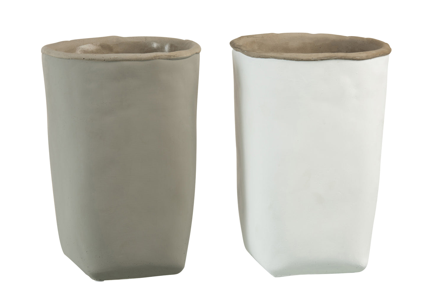 FLOWER POT BAG CEMENT GREY EXTRA LARGE ASSORTMENT OF 2