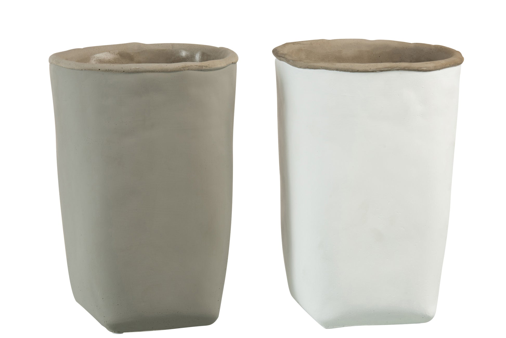 FLOWER POT BAG CEMENT GREY EXTRA LARGE ASSORTMENT OF 2