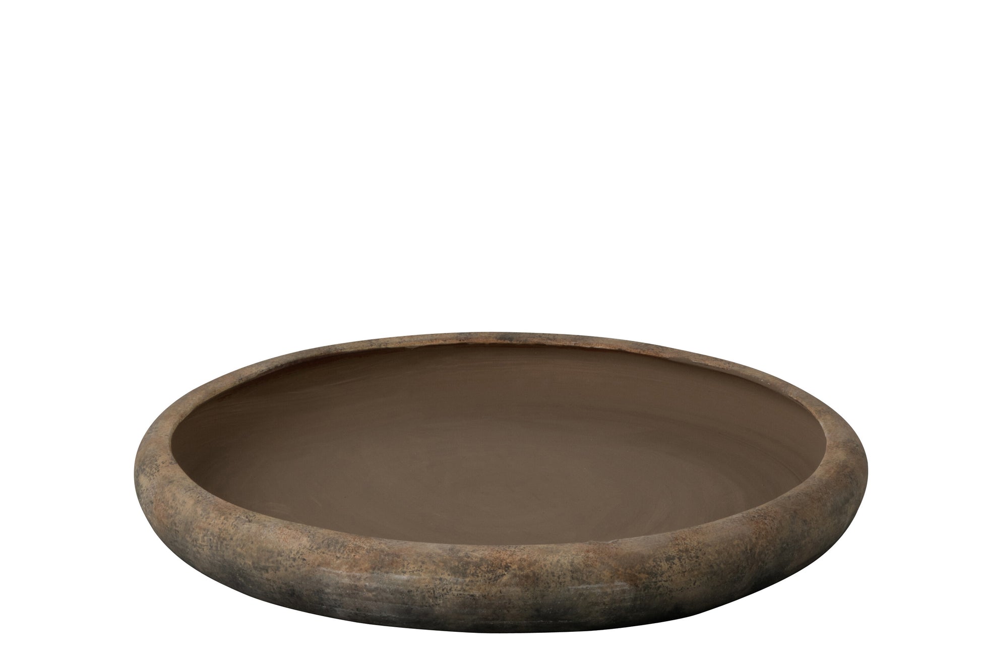 DISH ETNIC ROUND TERRACOTTA BROWN