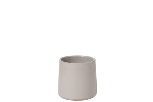 FLOWER POT ROUND CERAMIC GREY SMALL