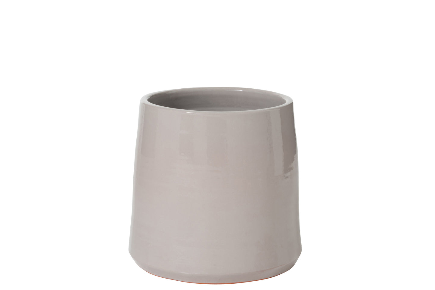 FLOWER POT ROUND CERAMIC GREY LARGE