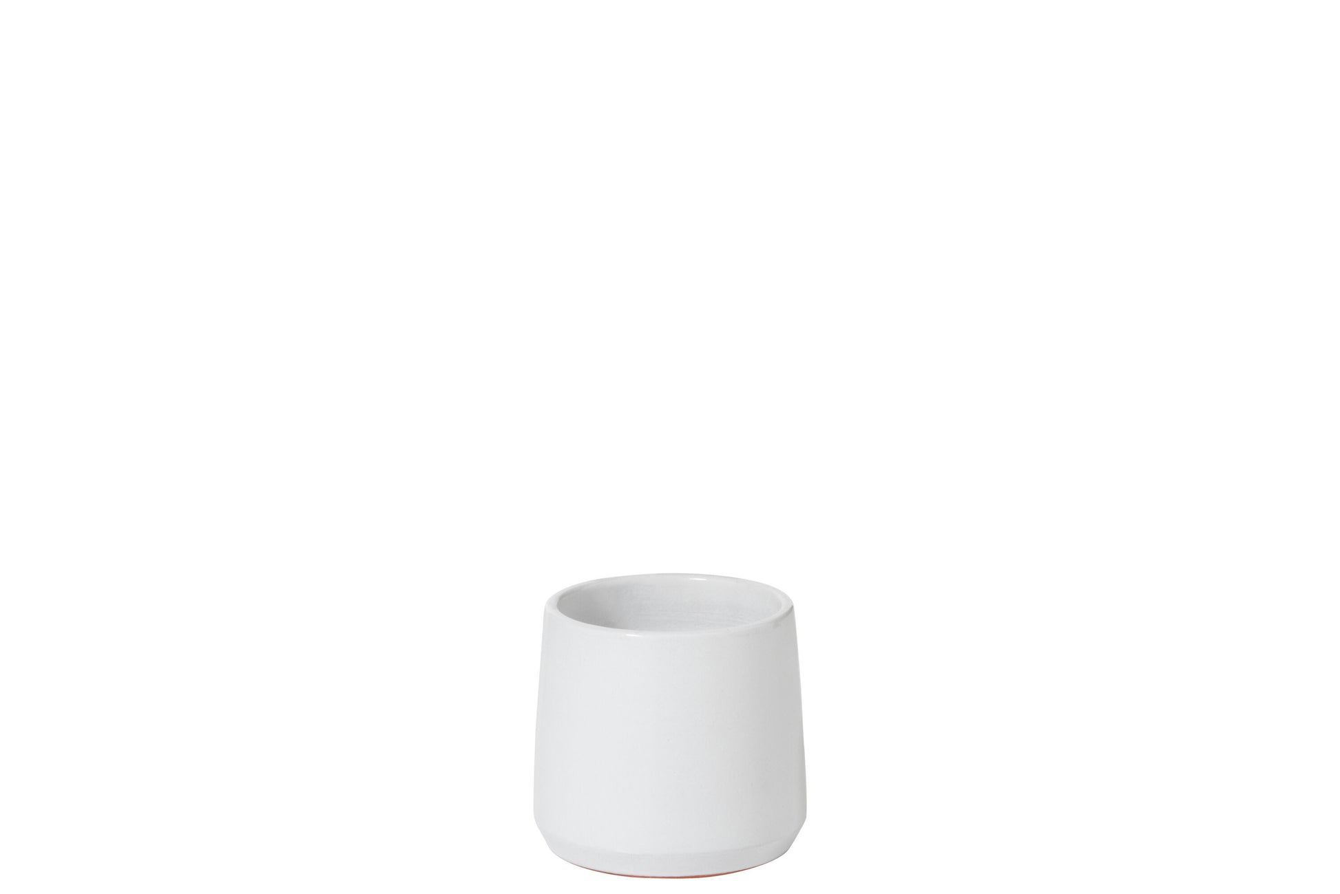 FLOWER POT ROUND CERAMIC WHITE EXTRA SMALL