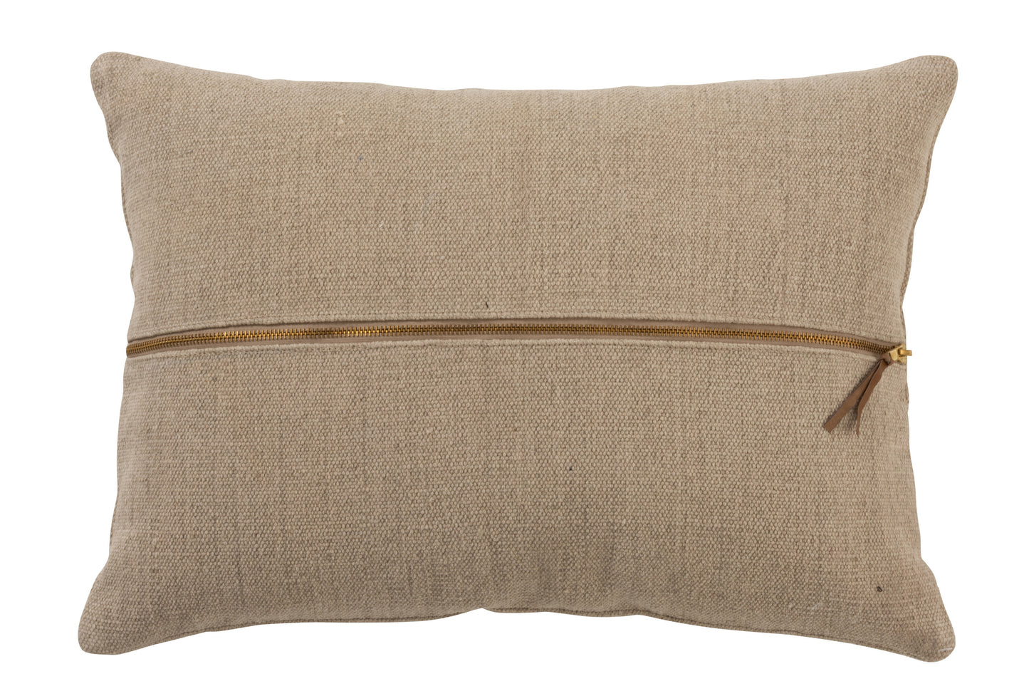 CUSHION ZIPPER RECTANGLE COTTON BEIGE