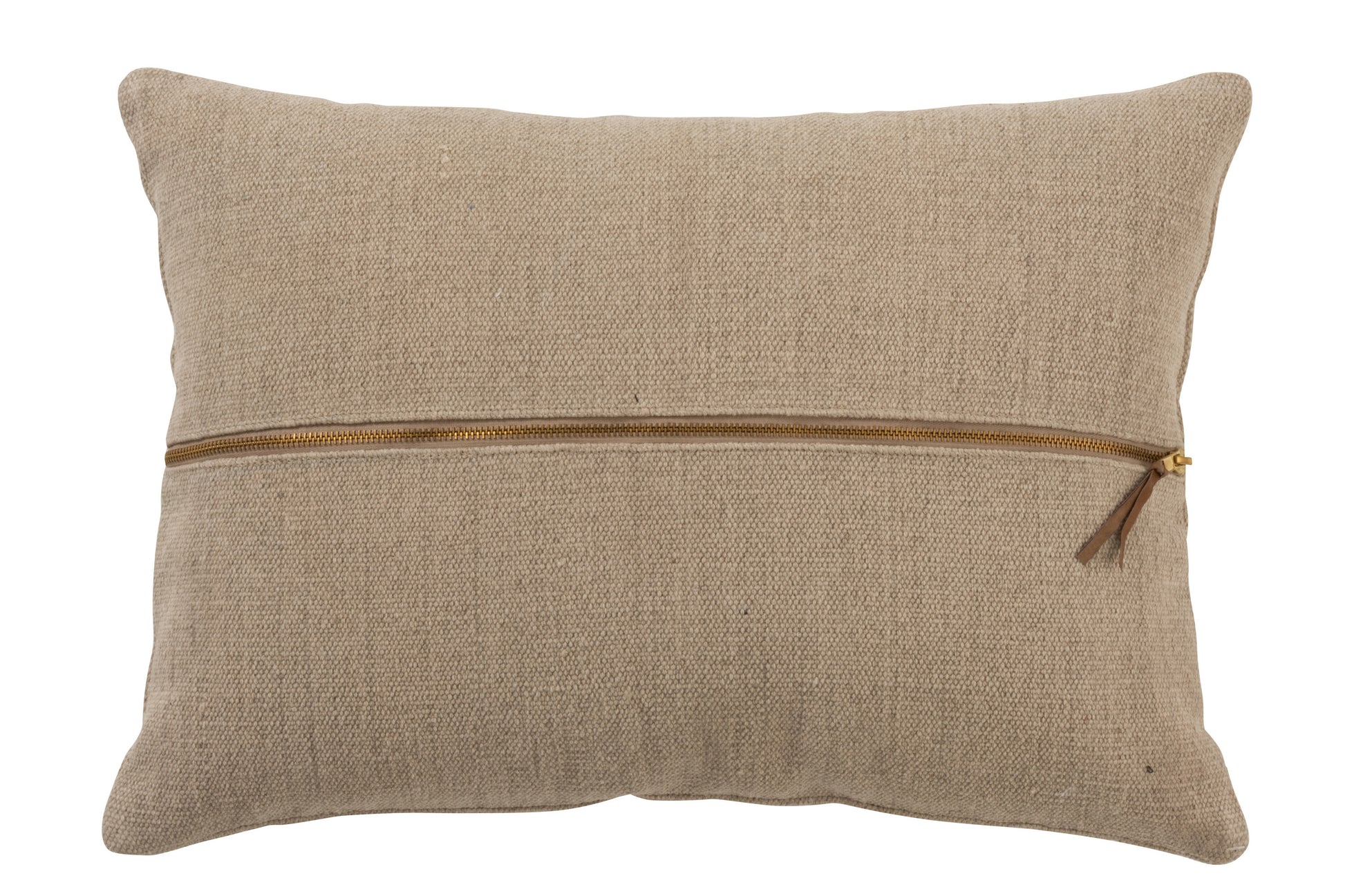 CUSHION ZIPPER RECTANGLE COTTON BEIGE