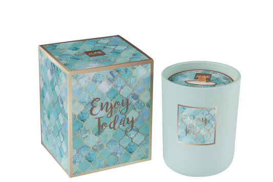 SCENTED CANDLE ENJOY TODAY AZURE MEDIUM-80U