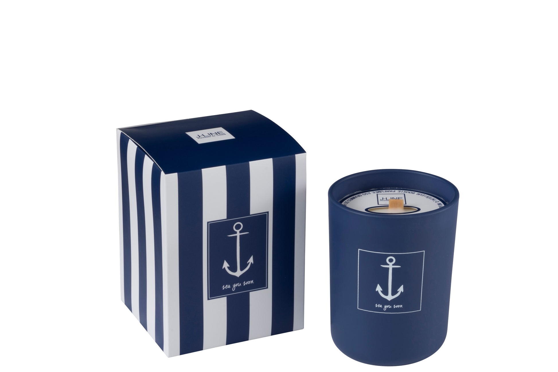 SCENTED CANDLE ANCHOR BLUE/WHITE SMALL-50U