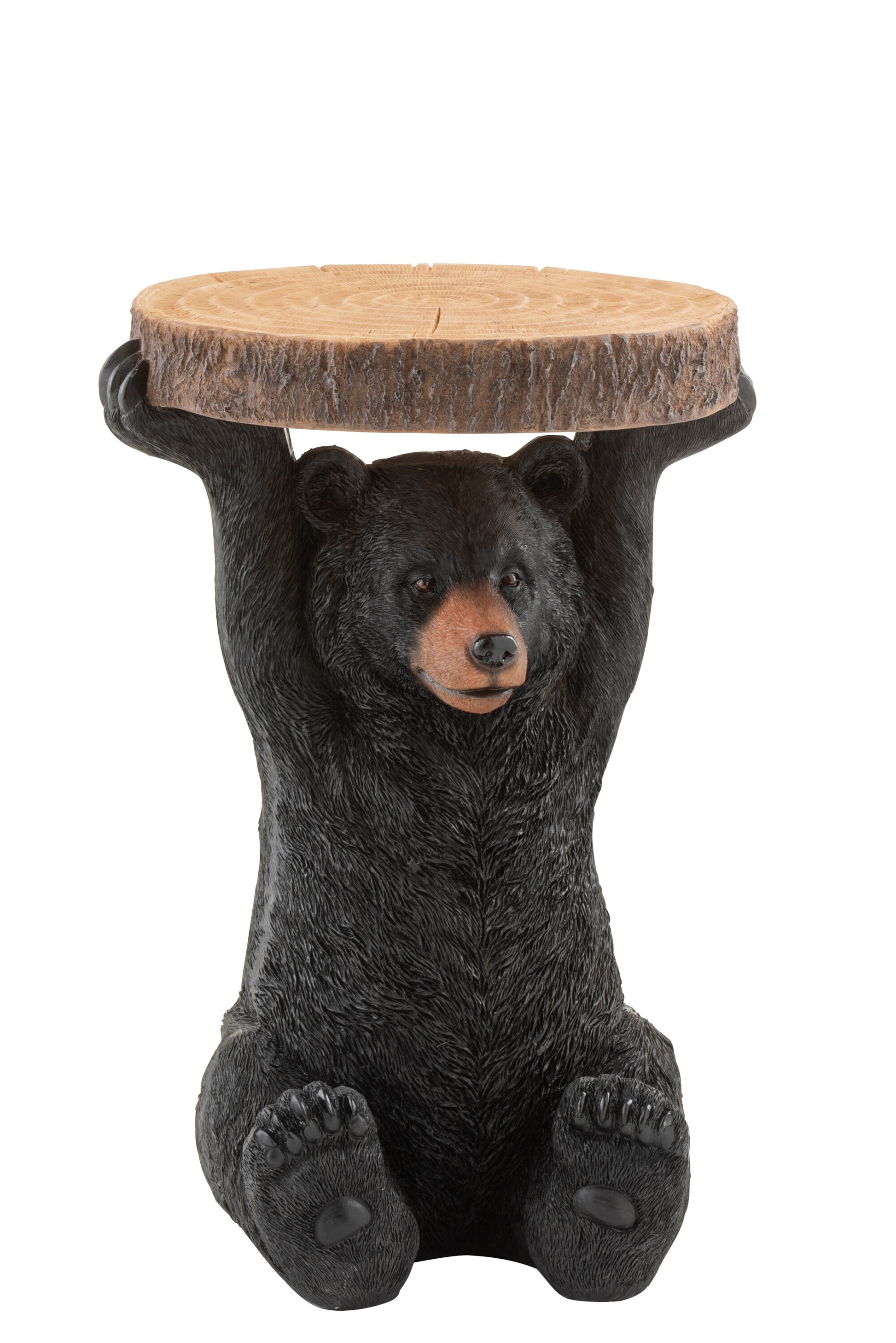 SIDE TABLE BEAR POLY DARK BROWN