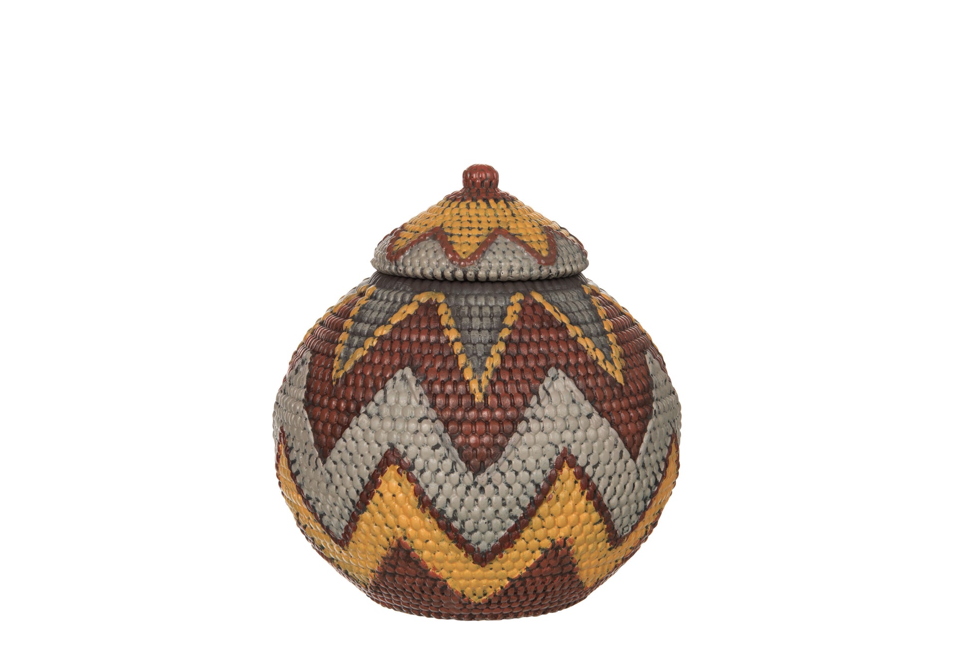 POT+LID ZIGZAG POLY MIX SMALL