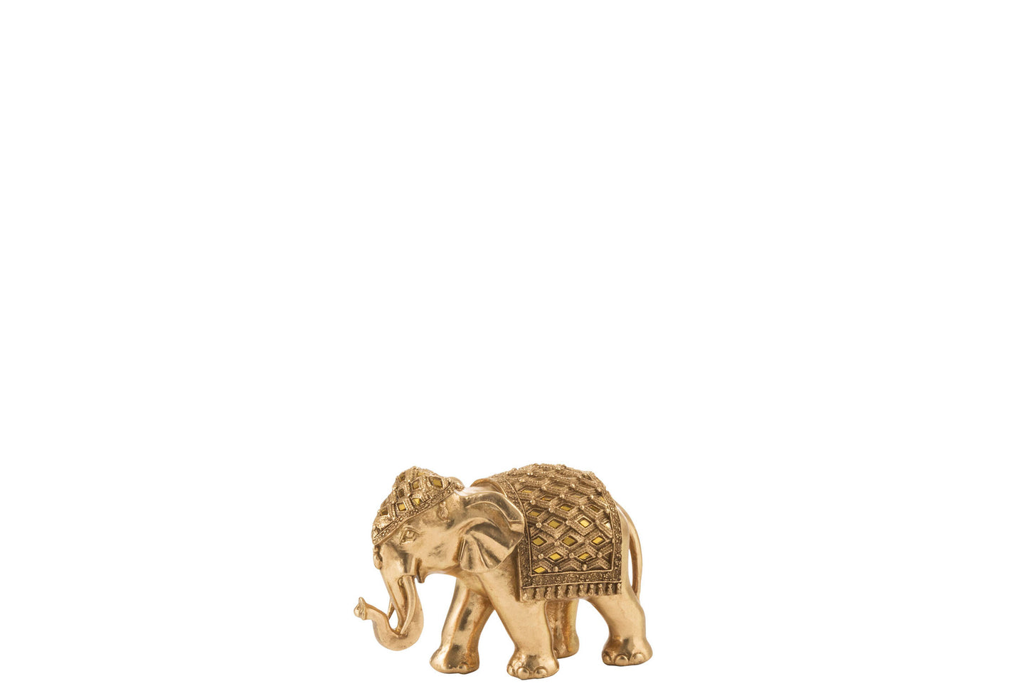 ELEPHANT MIRROR POLY GOLD SMALL