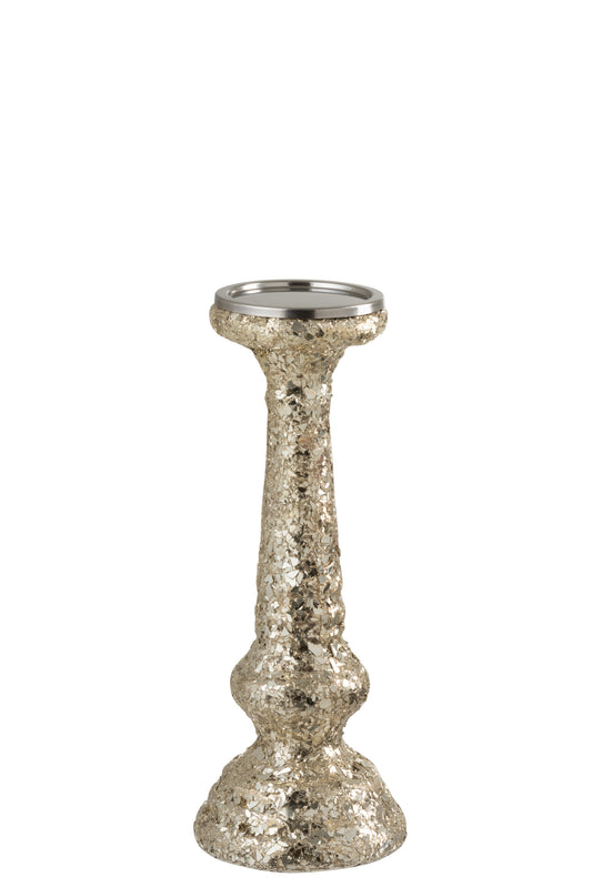 CHANDELIER GLITTER GLASS CHAMPAGNE SMALL