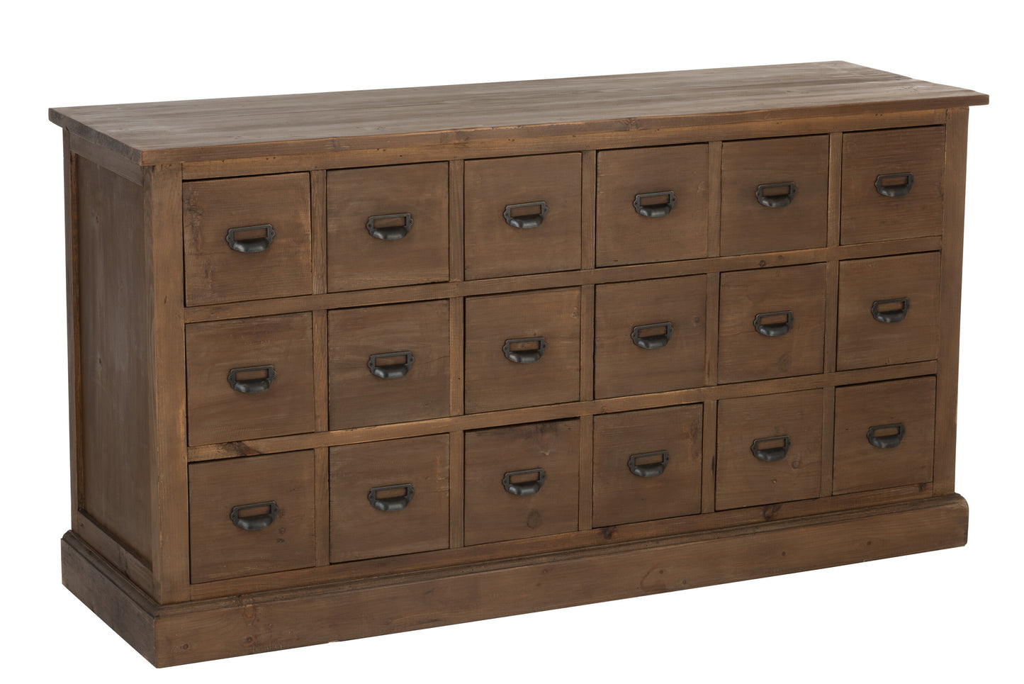 COMMODE 18 DRAWERS WOOD BROWN