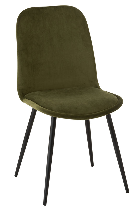 CHAIR CLAIRE METAL/TEXTILE GREEN