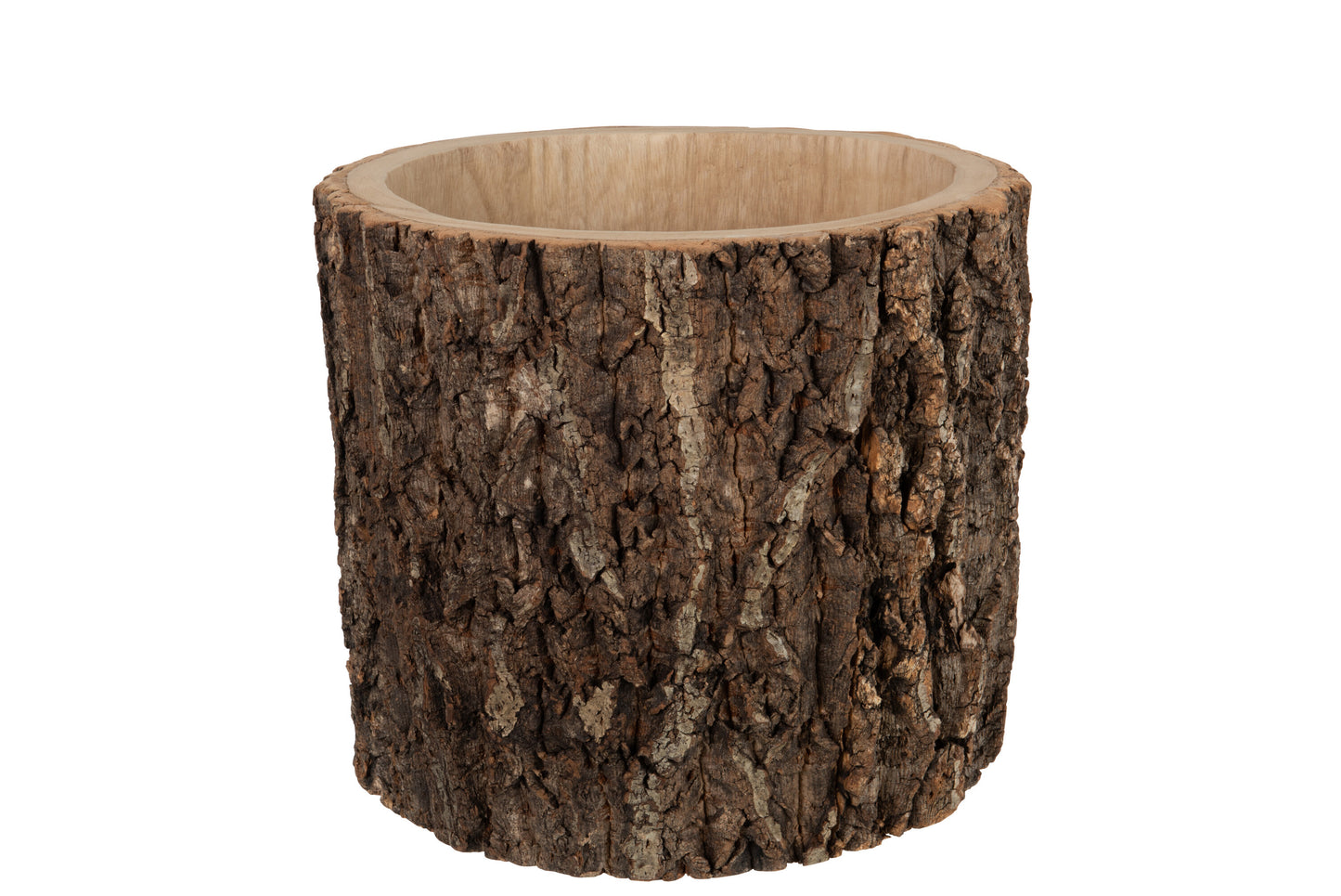 FLOWERPOT ROUND PAULOWNIA BARK BROWN LARGE