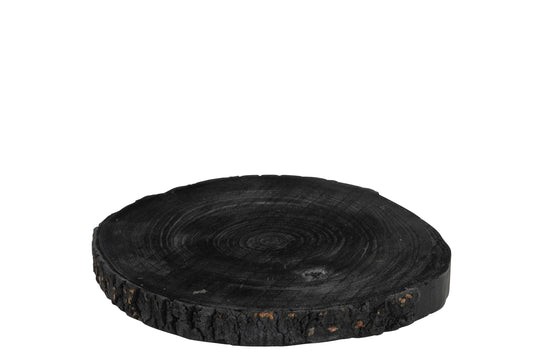 DISC WOOD PAULOWNIA BLACK LARGE