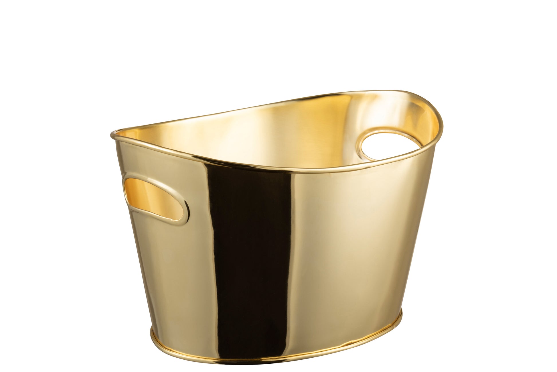 CHAMPAGNE BOWL OVAL STAINLESS STEEL SHINY GOLD