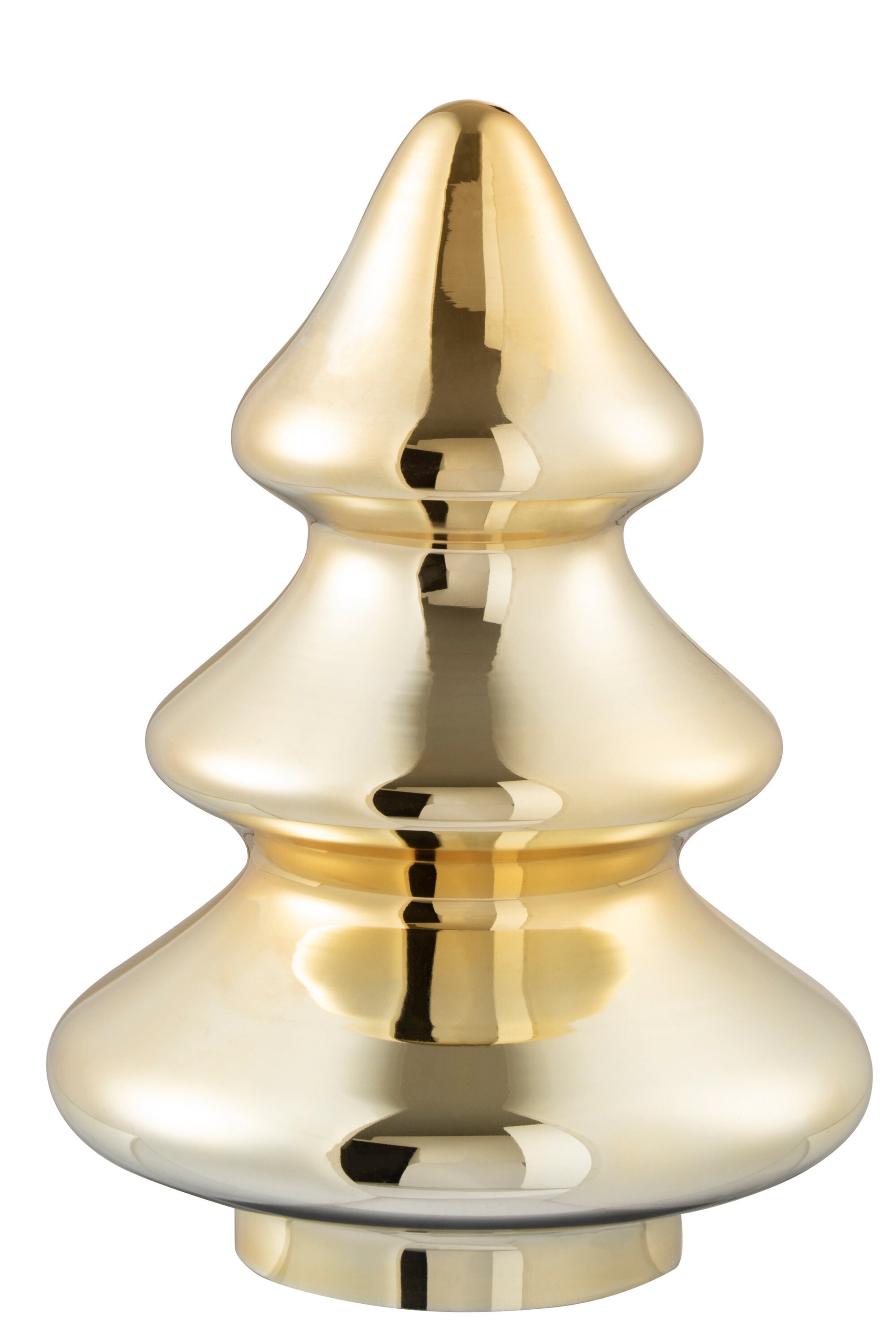 CHRISTMAS TREE DECO GLASS GOLD LARGE