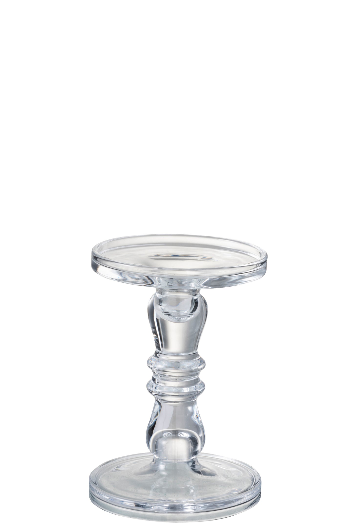 CANDLESTICK/CANDLE HOLDER LETI GLASS TRANSPARENT SMALL