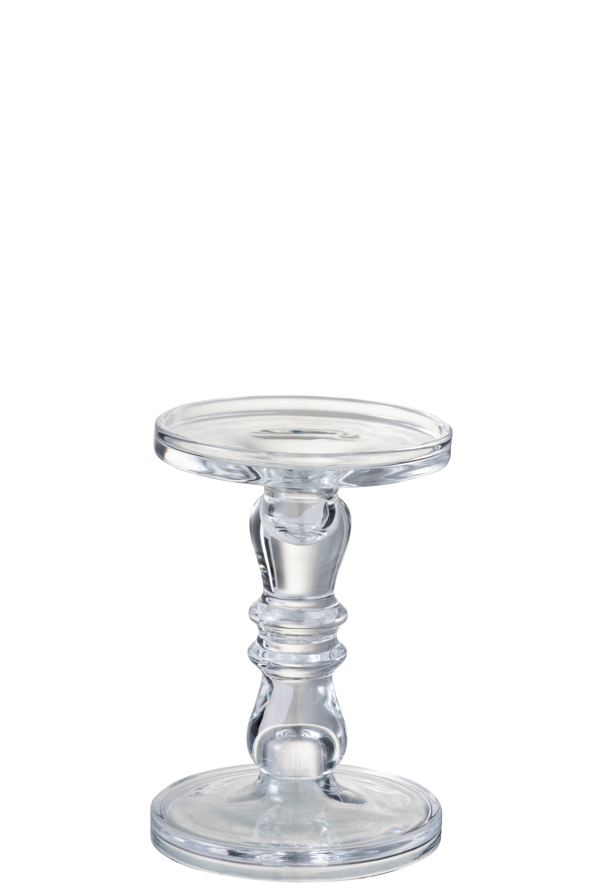 CANDLESTICK/CANDLE HOLDER LETI GLASS TRANSPARENT SMALL