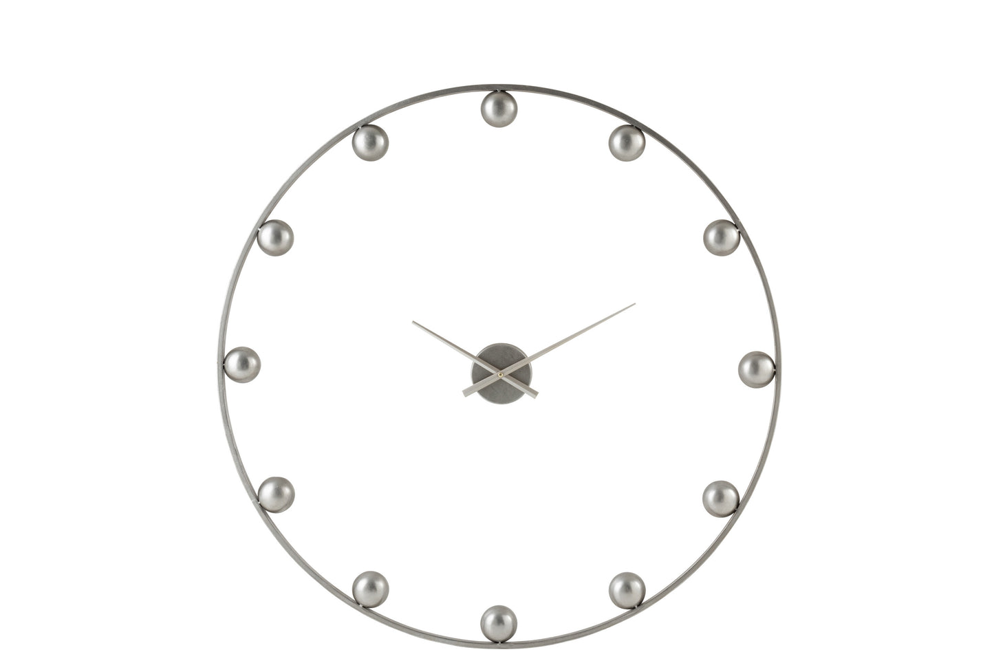 WALL CLOCK BALLS METAL GREY