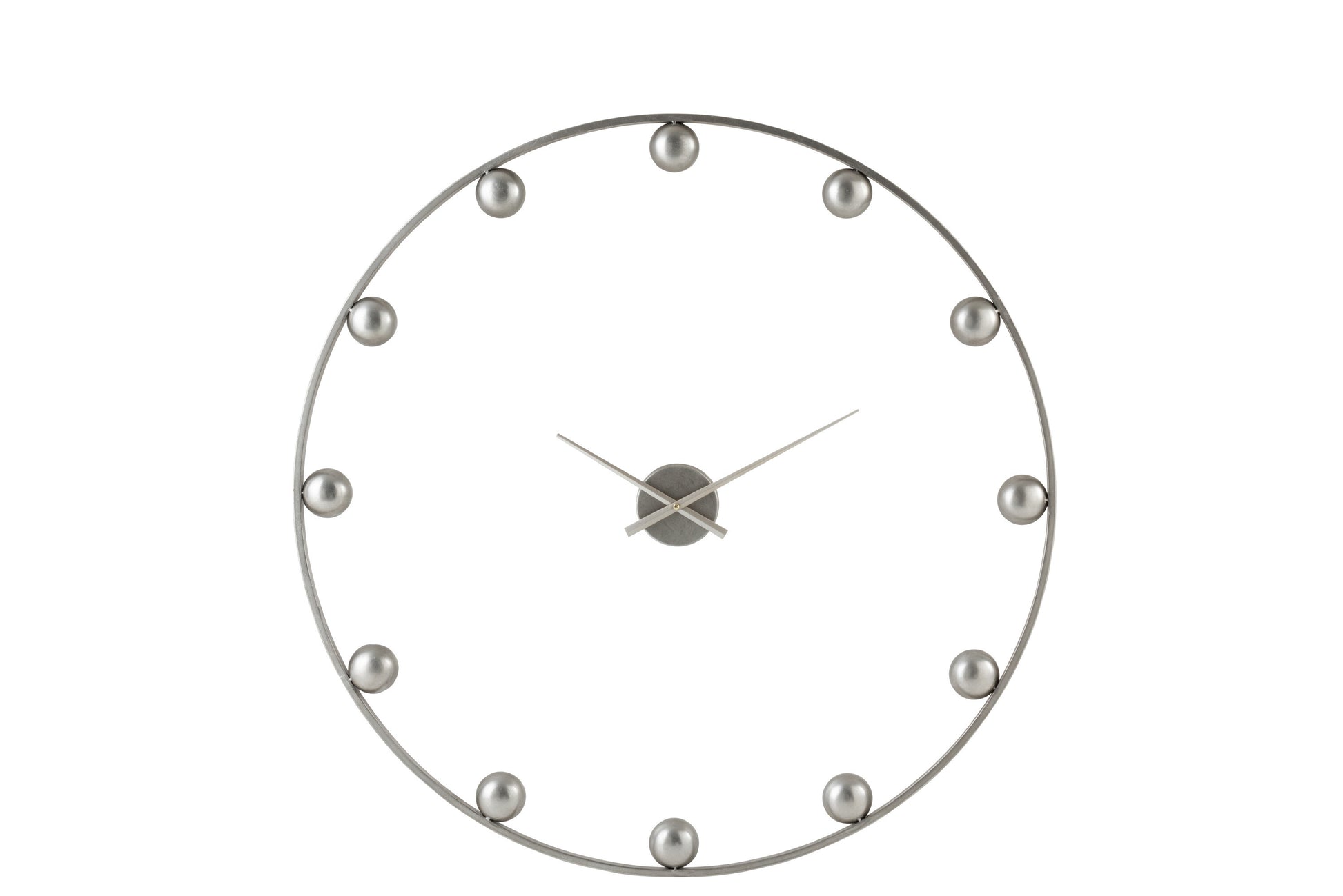 WALL CLOCK BALLS METAL GREY