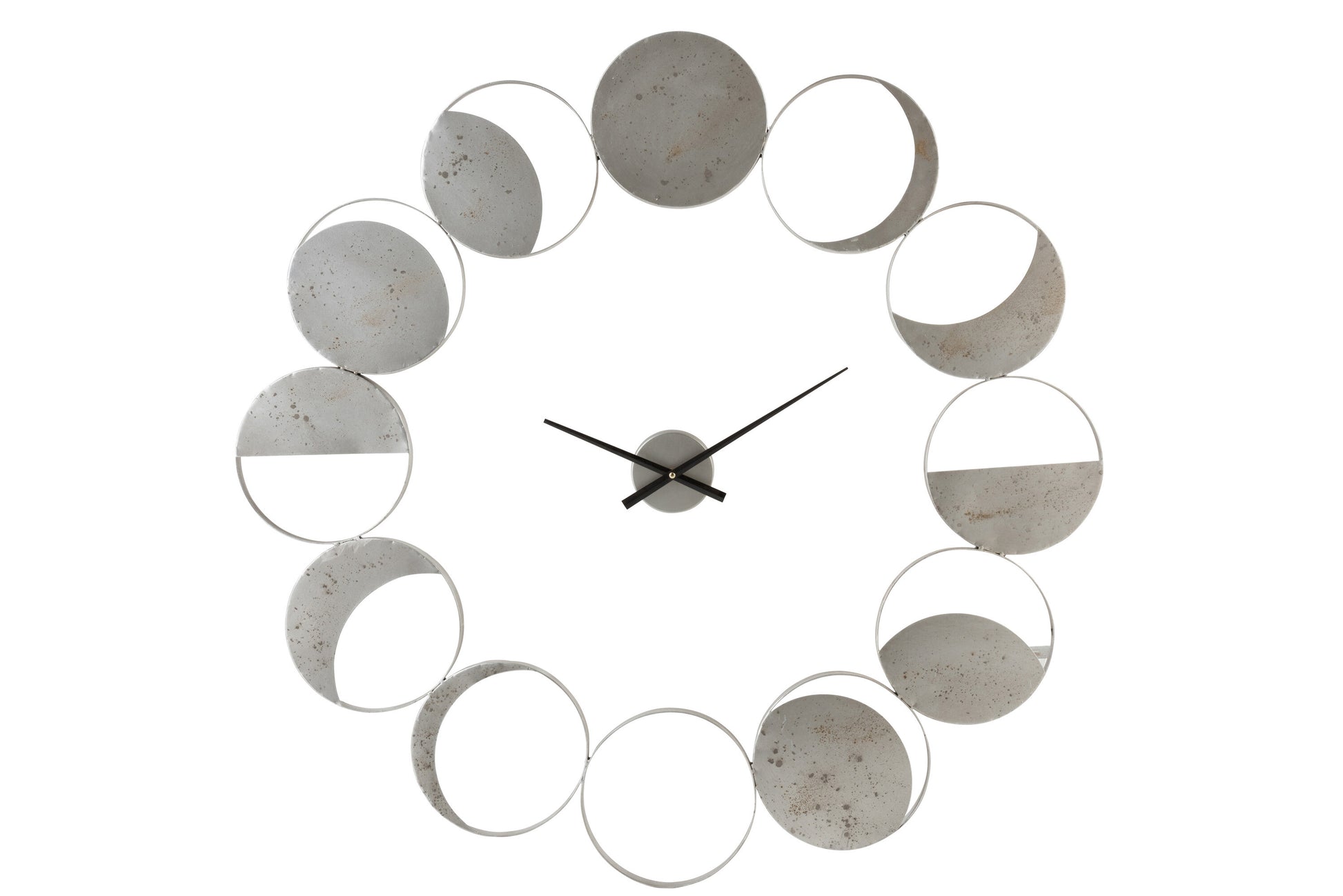 WALL CLOCK DISCS METAL GREY