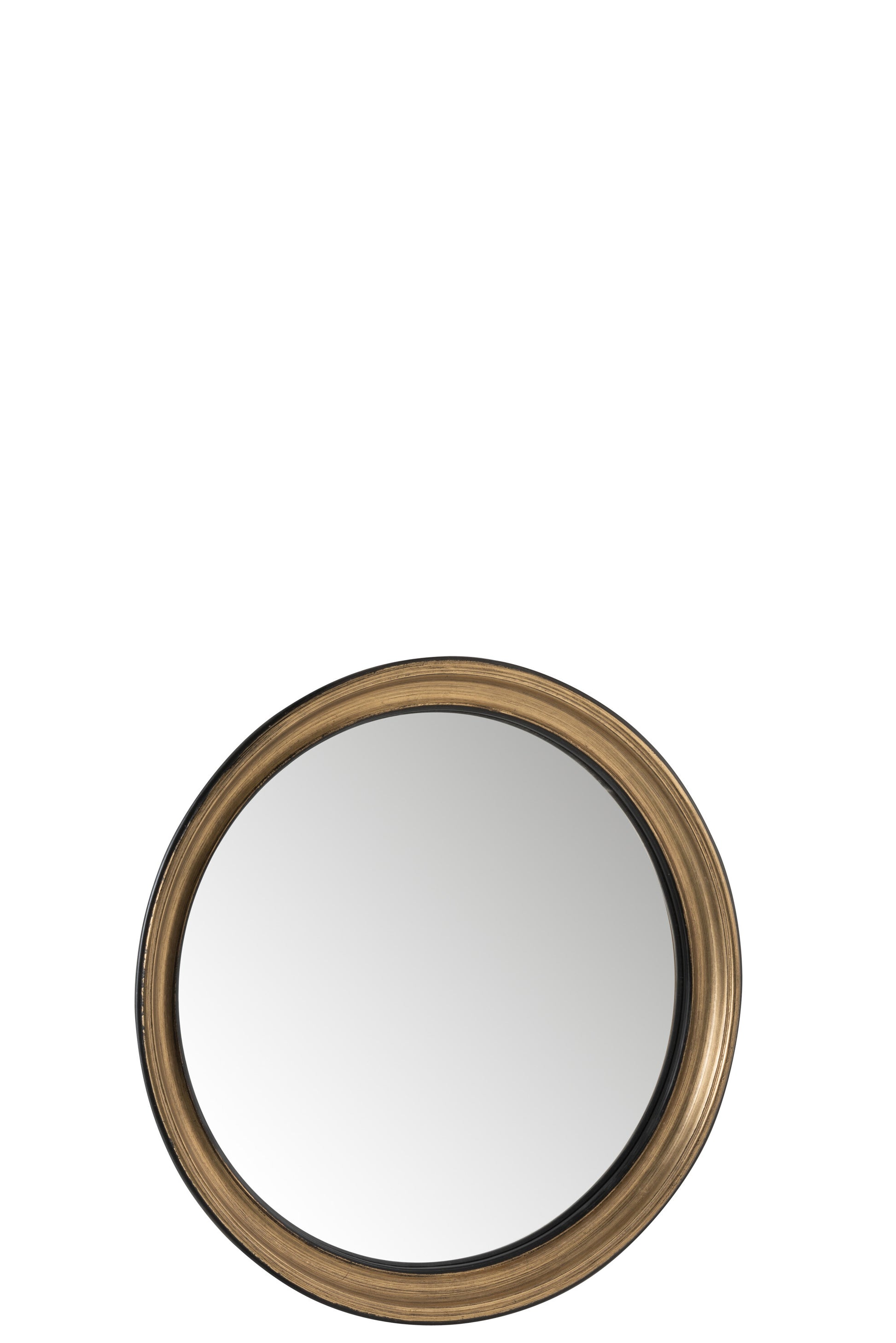 MIRROR CONVEX ROUND PU/GLASS GOLD/BLACK LARGE