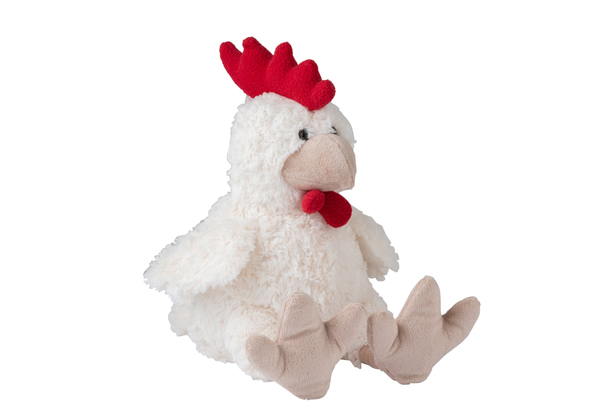 CHICKEN PLUSH BEIGE/RED LARGE