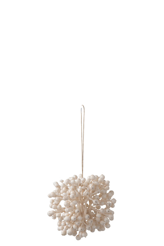 BALL HANG BERRIES PLASTIC BEIGE