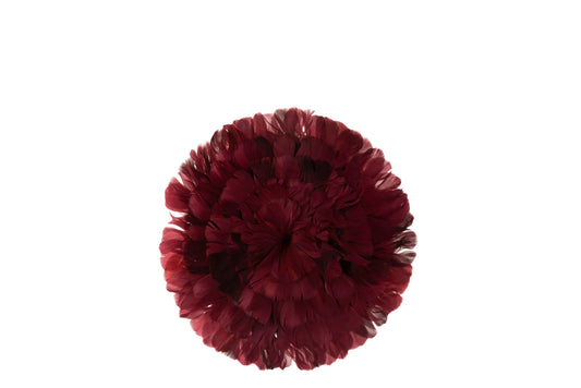 DISC DECO FEATHERS BORDEAUX