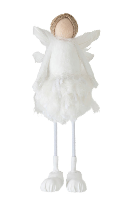 ANGEL STANDING DECO TEXTILE WHITE LARGE