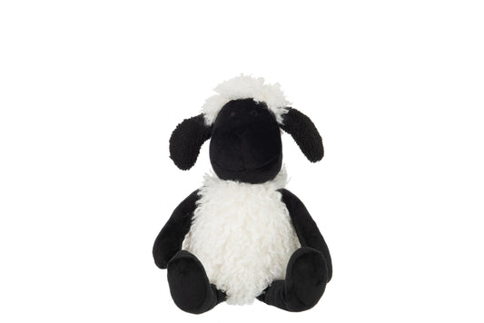 DOORSTOP SHEEP TEXTILE ECRU/BLACK