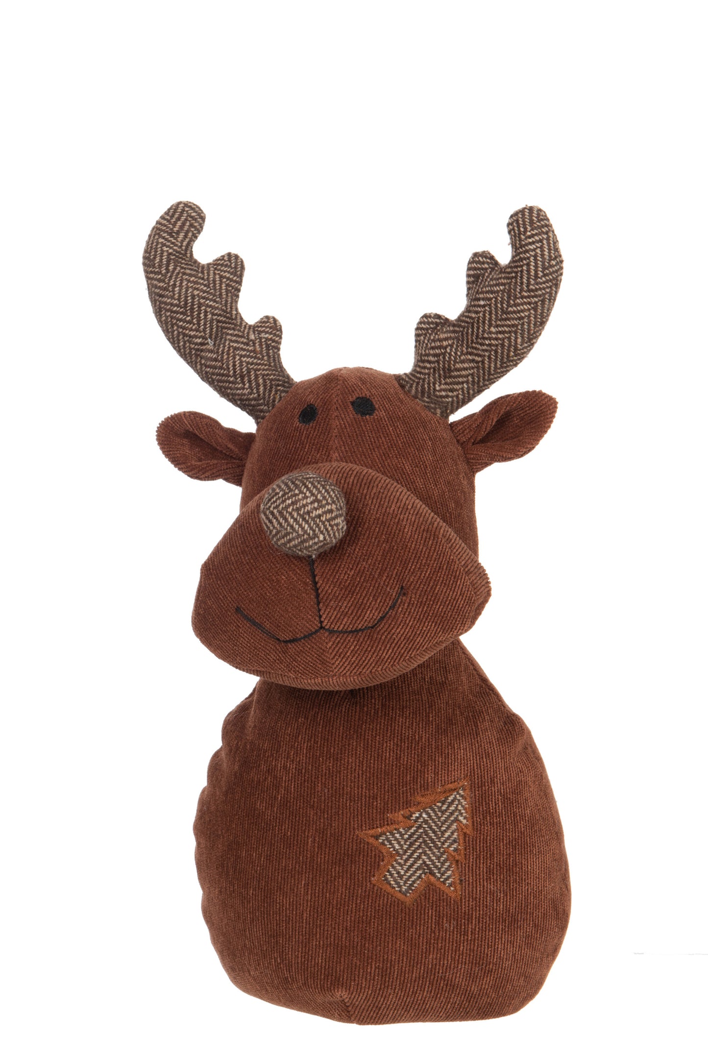 DOORSTOP REINDEER TEXTILE BROWN