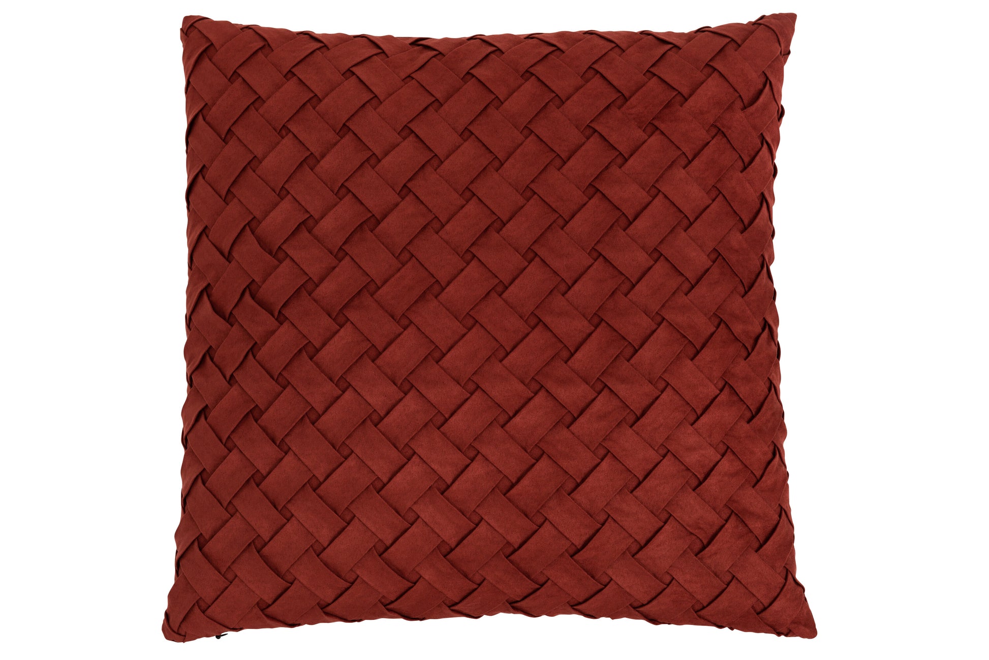 CUSHION CROSS SQUARE POLYESTER RUST