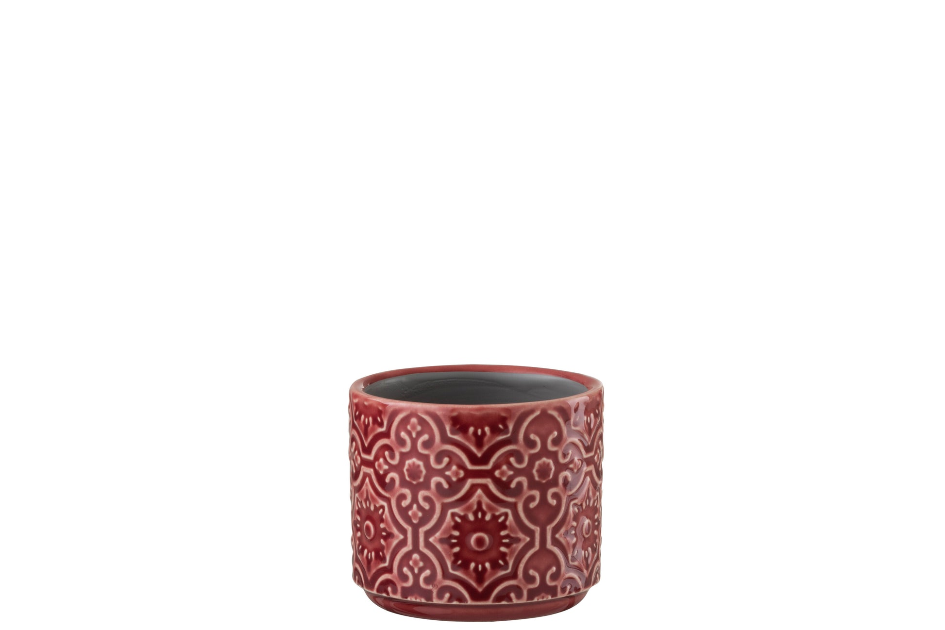 FLOWERPOT ORIENTAL CERAMIC RED EXTRA SMALL